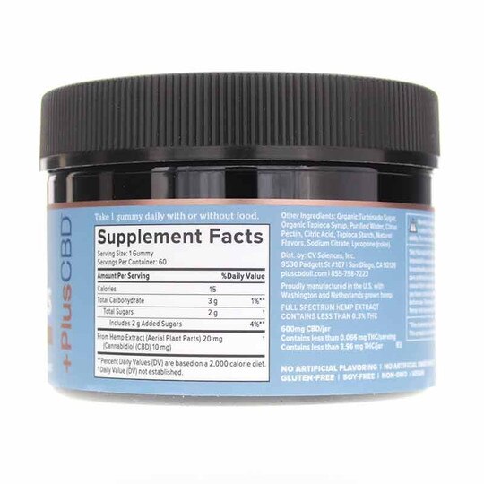 Extra Strength Hemp Extract Gummies 10 Mg Cherry Mango, PCBD